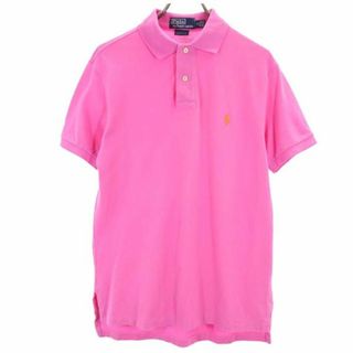 ポロバイラルフローレン 半袖 ポロシャツ S ピンク Polo by Ralph Lauren 鹿の子 メンズ(ポロシャツ)