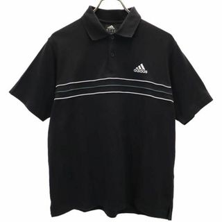 アディダス(adidas)のアディダス 半袖 ポロシャツ M 黒 adidas メンズ(ポロシャツ)