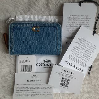 COACH - 【美品】レア コーチ デニム エッセンシャル カードケース 財布 小銭入れ