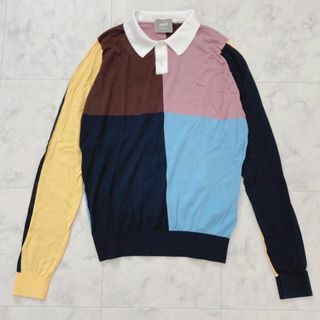 ジョンスメドレー(JOHN SMEDLEY)のルーダルトン×ジョンスメドレー カラーブロック　ニットポロシャツ(ポロシャツ)