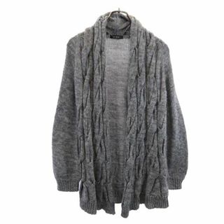 BEAMS - ビームス ウールブレンド 長袖 ニット カーディガン F グレー系 BEAMS レディース