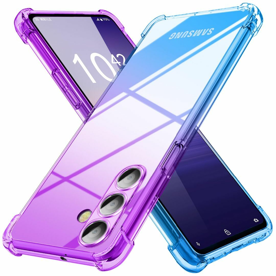 サイズ:GalaxyS24_色:パープルブルー】Galaxy S24 用 ケーの通販 サイズ:GalaxyS24_色:パープルブルー】Galaxy S24 用 ケーの通販