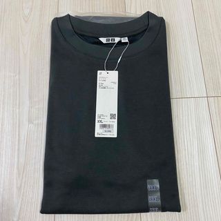 ユニクロ(UNIQLO)の【新品】UNIQLO　エアリズムコットンオーバーサイズt  ダークグレー　XXL(Tシャツ/カットソー(半袖/袖なし))