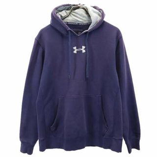 アンダーアーマー(UNDER ARMOUR)のアンダーアーマー 長袖 スウェットパーカー MD ネイビー系 UNDER ARMOUR 裏起毛 メンズ(パーカー)