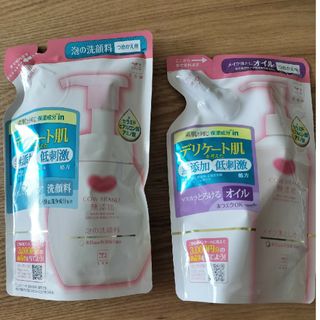 COW - カウブランド　無添加メイク落としオイル&泡洗顔　詰替用 2個　セット