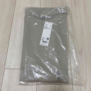 ユニクロ(UNIQLO)の【新品】UNIQLO　エアリズムコットンオーバーサイズt  ライトグレー　XXL(Tシャツ/カットソー(半袖/袖なし))