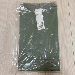 ユニクロ(UNIQLO)の【新品】UNIQLO　エアリズムコットンオーバーサイズt  グリーン　XXL(Tシャツ/カットソー(半袖/袖なし))