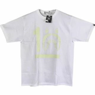 アベイシングエイプ(A BATHING APE)のBAPE 半袖Tシャツ メンズ ホワイト シャーク 蓄光 Lサイズ(Tシャツ/カットソー(半袖/袖なし))