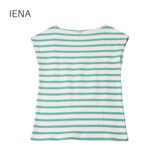 IENA - IENA ボーダーフレンチスリーブTシャツ