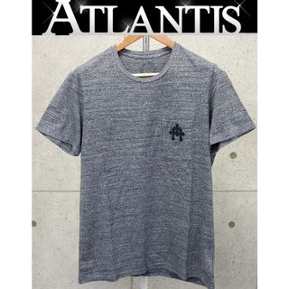 Chrome Hearts - CHROME HEARTS 銀座店 クロムハーツ 霜降り レザー クロスパッチ 半袖 Tシャツ メンズ size:L ダークグレー 95286