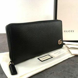 グッチ(Gucci)の未使用品 GUCCI ジップウォレット 428736 ブラック 521(長財布)