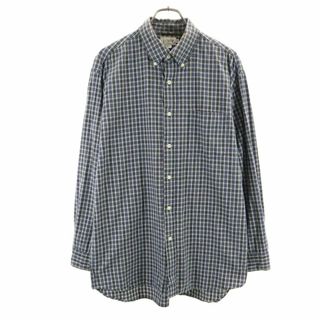 ジェイクルー(J.Crew)のジェイクルー チェック柄 長袖 ボタンダウンシャツ M ネイビー 他 J.CREW メンズ(シャツ)