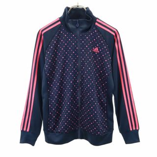 アディダス(adidas)のアディダス ドット柄 トレーニング トラックジャケット L ネイビー adidas ジャージ レディース(その他)