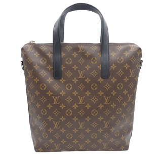 ルイヴィトン(LOUIS VUITTON)のルイヴィトン Louis Vuitton LV キタン バッグ モノグラム マカサー トートバッグ ２WAY ショルダー 肩掛け 斜め掛け ロゴデザイン ビジネス 旅行 機能的 シンプル 四角 スクエア シック ユニセックス ブラウン ブラック シルバー レザー M40388 メンズ レディース 【中古 AB品】☆送料無料☆ 当店通常価格159800円(トートバッグ)