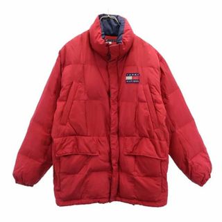 トミーヒルフィガー(TOMMY HILFIGER)のトミーヒルフィガー 90s フラッグタグ オールド ダウンジャケット S レッド TOMMY HILFIGER メンズ(ダウンジャケット)