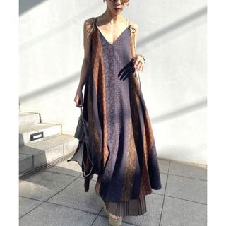 アメリヴィンテージ(Ameri VINTAGE)のAMERIvintage NADIA STRIPE CAMISOLE DRESS(ロングワンピース/マキシワンピース)