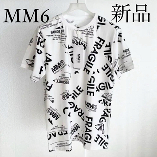 エムエムシックス(MM6)のMM6 Maison Margielaマルジェラ　fragileロゴTシャツ　白(Tシャツ(半袖/袖なし))