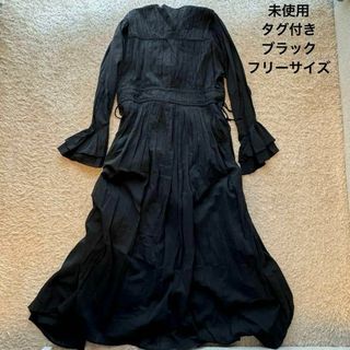 【未使用】MARNO Sophia dress ワンピース フリーサイズ 黒(ロングワンピース/マキシワンピース)