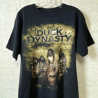 ダックダイナスティ　サイズＬ　半袖Ｔシャツ　黒ブラック　メンズ古着(Tシャツ/カットソー(半袖/袖なし))