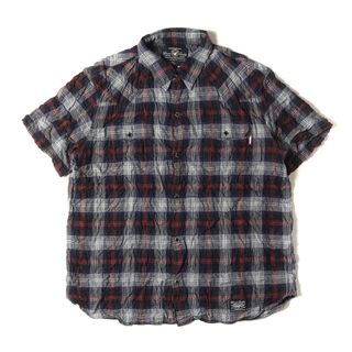 ネイバーフッド(NEIGHBORHOOD)のNEIGHBORHOOD ネイバーフッド シャツ サイズ:XL シャーリング チェック ウエスタン 半袖シャツ Heritage Valley CP-Shirt. SS グレー ネイビー トップス カジュアルシャツ【メンズ】【中古】(シャツ)