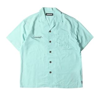 ネイバーフッド(NEIGHBORHOOD)のNEIGHBORHOOD ネイバーフッド シャツ サイズ:M 21SS ロゴ刺繍 オープンカラー レーヨン 半袖シャツ BIG YOUTH / R-SHIRT. SS ミント トップス カジュアルシャツ【メンズ】【中古】(シャツ)