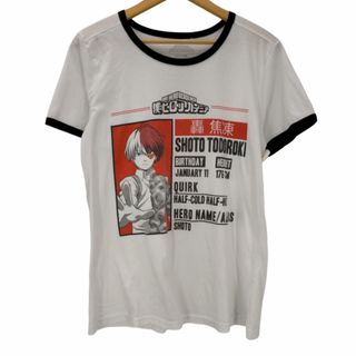 USED古着(ユーズドフルギ) キャラクタープリント リンガーTシャツ メンズ(Tシャツ/カットソー(半袖/袖なし))