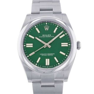 ROLEX - ロレックス オイスターパーペチュアル41 ランダムシリアル ルーレット 124300 グリーン文字盤