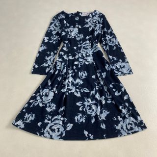 ハナエモリ(HANAE MORI)の美品　ハナエモリアルマアンローズ　ワンピース　花柄　40(ロングワンピース/マキシワンピース)