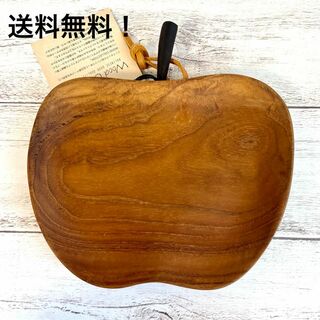 ASPLUND - リンゴ　林檎　木　プレート　かわいい木製　皿　ウッドプレート　【新品未使用】③
