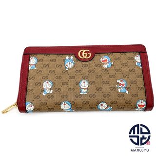 グッチ(Gucci)のGUCCI グッチ ミニGGスプリーム ドラえもんコラボ ジッピーウォレット 647787 長財布 ラウンドファスナー サイフ ブランド(財布)