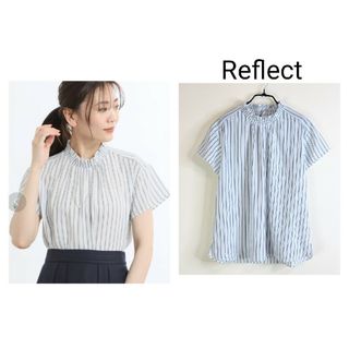 リフレクト(ReFLEcT)のReflect【洗える】ストライププリントブラウス(Tシャツ/カットソー(半袖/袖なし))