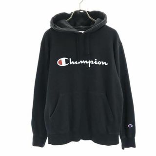 チャンピオン(Champion)のチャンピオン プリント 長袖 スウェットパーカー M ブラック Champion メンズ(パーカー)