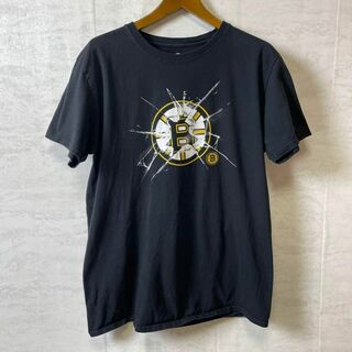 NHL　アイスホッケー　半袖Ｔシャツ　黒ブラック　オーバーサイズＬ　メンズ　古着(Tシャツ/カットソー(半袖/袖なし))