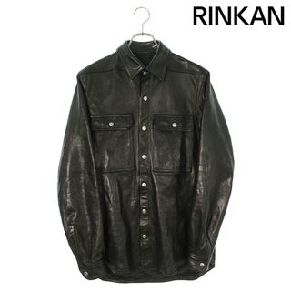 リックオウエンス(Rick Owens)のリックオウエンス  24SS  RU01D3729ｰLNV アウターシャツレザージャケット メンズ 44(レザージャケット)