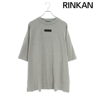 フィアオブゴッド(FEAR OF GOD)のフォグ  ESSENTIALS SS TEE Light Heather Grey フロントラバーロゴTシャツ メンズ L(Tシャツ/カットソー(半袖/袖なし))