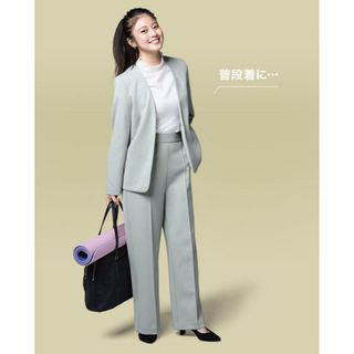 アオキ(AOKI)のアオキ AOKI パジャマスーツ パンツ グレー Sサイズ 新品未使用(カジュアルパンツ)