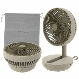 【色:ベージュ】OLLY サーキュレーター 扇風機 USB充電式 最大12時間連(その他)