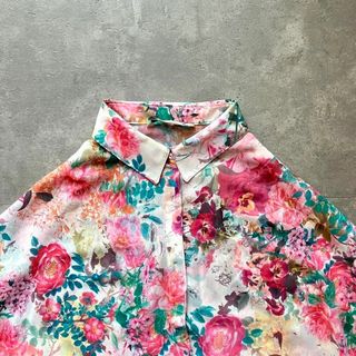 ベルシュカ(Bershka)の1 ⭐︎ ベルシュカ　花柄　シアー　ブラウス　長袖　サイズM(シャツ/ブラウス(長袖/七分))