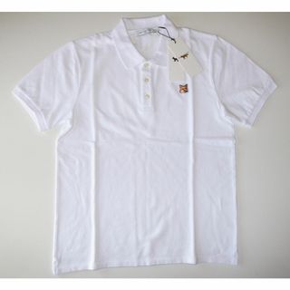 メゾンキツネ(MAISON KITSUNE')のmaison kitsune fox head ポロ シャツ M white(ポロシャツ)