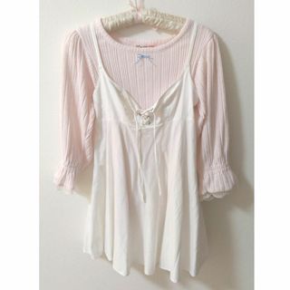 ケイティー(Katie)のKatie♡under pretties big puff tops ピンク(カットソー(長袖/七分))