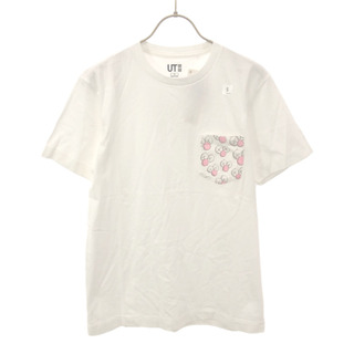 ユニクロ(UNIQLO)のユニクロ 未使用 KAWSコラボ プリント 刺繍 半袖 Tシャツ S ホワイト UNIQLO +J タグ付き メンズ(Tシャツ/カットソー(半袖/袖なし))