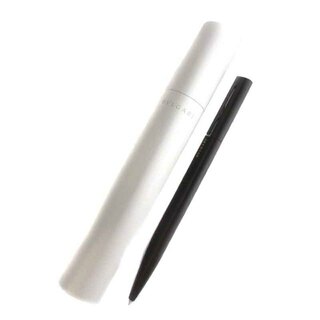 BVLGARI - BVLGARI ボールペン 筆記用具 回転式 ペンケース付き 黒 シルバー色