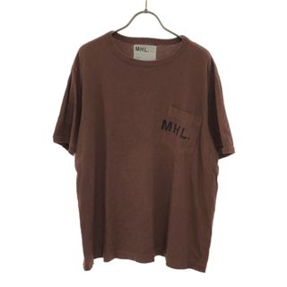 MHL. - エムエイチエル 日本製 半袖 Tシャツ L ブラウン MHL. ポケT メンズ