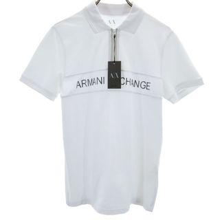 アルマーニエクスチェンジ(ARMANI EXCHANGE)の未使用 アルマーニエクスチェンジ 半袖 ハーフジップ ポロシャツ S ホワイト ARMANI EXCHANGE メンズ(ポロシャツ)