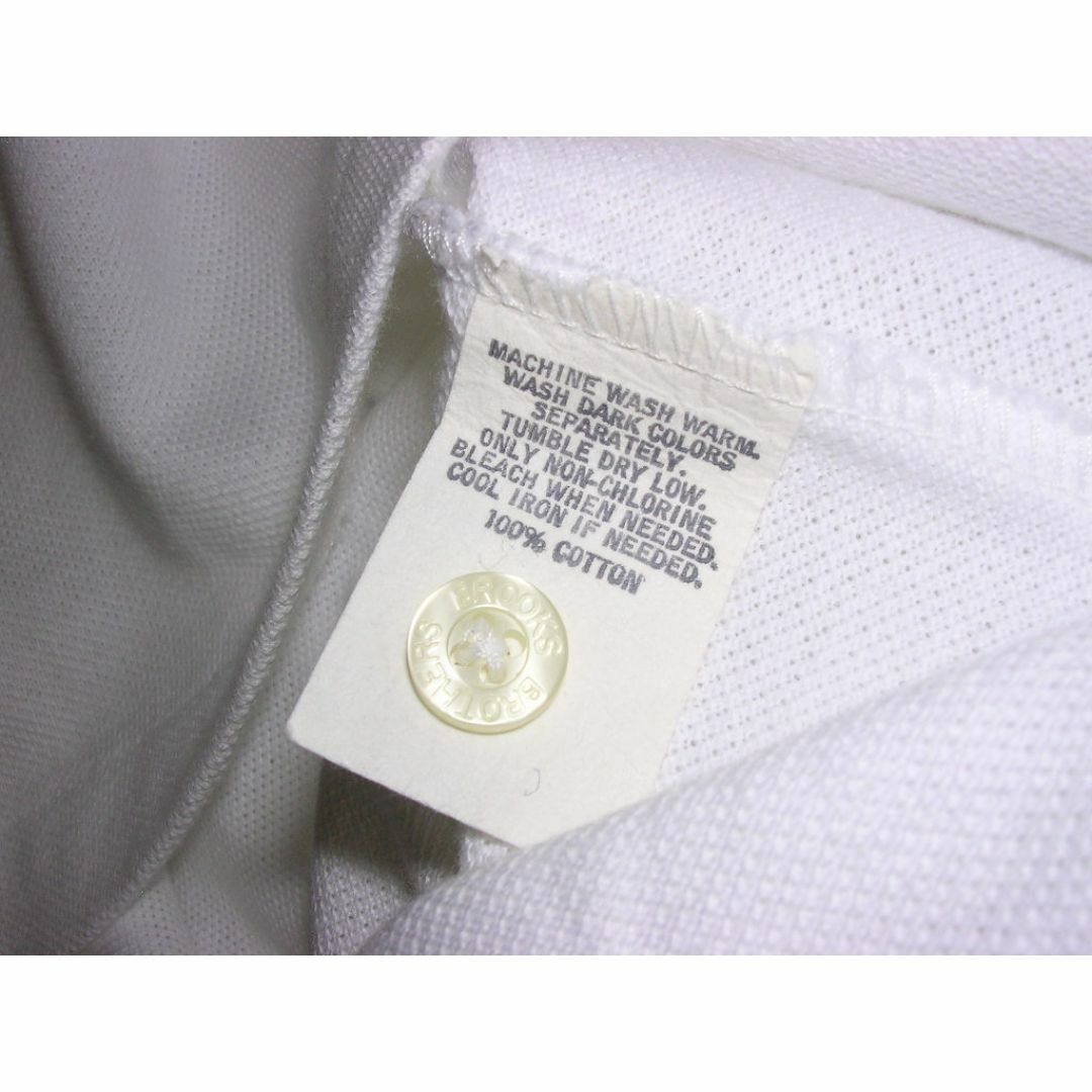美品 90s USA製 ブルックスブラザーズ ワンポイント ポロシャツ M 白 美品 90s USA製 ブルックスブラザーズ ワンポイント ポロシャツ M 白