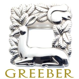 ジョージジェンセン(Georg Jensen)のジョージジェンセン ブローチ 318 シカ アニマル マリノウスキー シルバー925 (ブローチ/コサージュ)