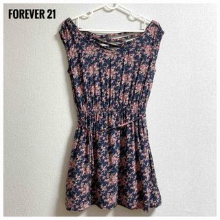 フォーエバートゥエンティーワン(FOREVER 21)のForever 21 トップス 半袖 ワンピース レディース 花柄 夏秋(チュニック)