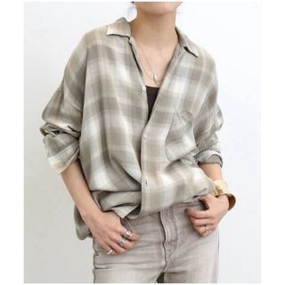 L'Appartement  レミ レリーフ　CHECK 2 WAY SHIRT