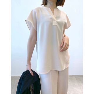 セオリー(theory)のTheory★美品★ブラウス PRIME GGT EASY POPOVER L(Tシャツ/カットソー(半袖/袖なし))