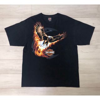 ハーレーダビッドソン(Harley Davidson)のXL Harley-Davidson フレイム イーグル ファイヤー Tシャツ(Tシャツ/カットソー(半袖/袖なし))